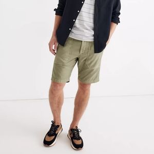 Garment-Dyed Relaxed Workwear Shorts